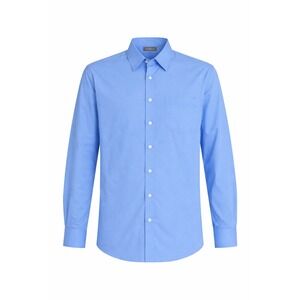 Van Heusen Men Blue Long Sleeve Button Up Shirt Classic Fit Dress Casual